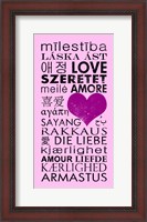 Framed Pink Love Languages