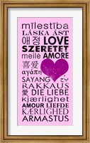 Framed Pink Love Languages