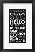 Framed Hello in Different Languages