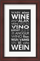 Framed Wine in Different Languages
