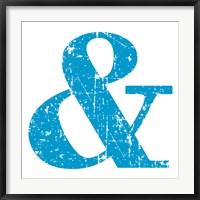 Framed Blue Ampersand