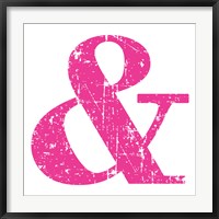 Framed Pink Ampersand