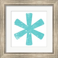 Framed Aqua Asterisk