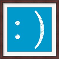 Framed Blue Smiley