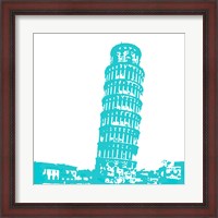 Framed Pisa in Aqua