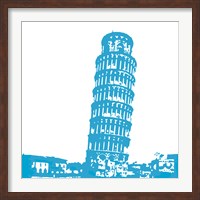 Framed Pisa in Blue