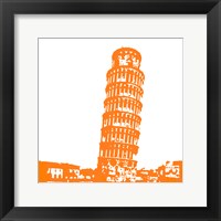 Framed Pisa in Orange