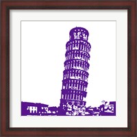 Framed Pisa in Purple