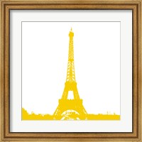 Framed Yellow Eiffel Tower