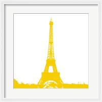 Framed Yellow Eiffel Tower