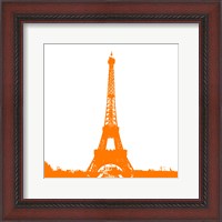 Framed Orange Eiffel Tower