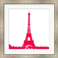 Framed Red Eiffel Tower