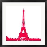 Framed Red Eiffel Tower