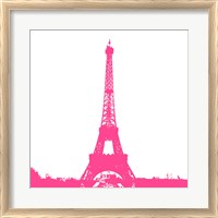 Framed Pink Eiffel Tower