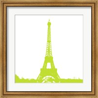 Framed Lime Eiffel Tower