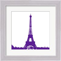 Framed Purple Eiffel Tower