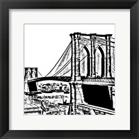 Framed Black Brooklyn Bridge