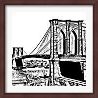 Framed Black Brooklyn Bridge