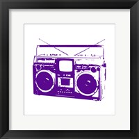 Framed Purple Boom Box