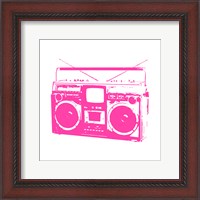 Framed Pink Boom Box