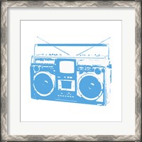 Framed Blue Boom Box