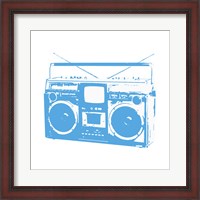 Framed Blue Boom Box