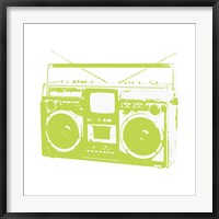 Framed Lime Boom Box