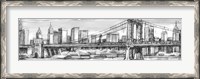 Framed Pen & Ink Cityscape I