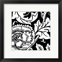 Framed B&W Graphic Floral Motif III