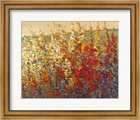 Framed Field of Spring Flowers I