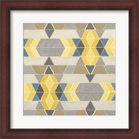 Framed Blue and Yellow Geometry I