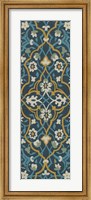 Framed Cobalt Tapestry I