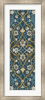 Framed Cobalt Tapestry I