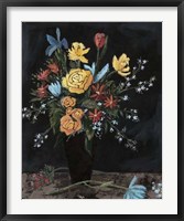 Noir Floral I Framed Print