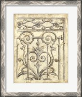 Framed Decorative Iron Sketch II