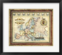 Framed Map of Europe