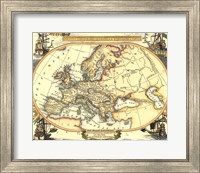 Framed Nautical Map of Europe