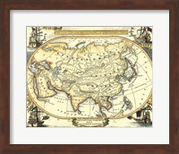 Framed Nautical Map of Asia