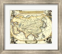 Framed Nautical Map of Asia