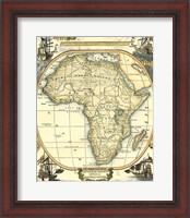 Framed Nautical Map of Africa