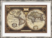 Framed Decorative World Map