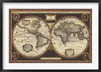 Framed Decorative World Map