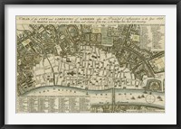 Framed City Plan of London