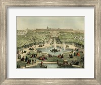 Framed Panorama Du Chateau et Du Parc