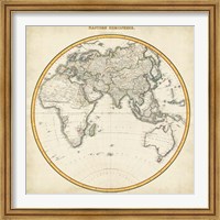 Framed 1812 Eastern Hemisphere