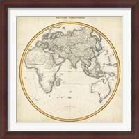 Framed 1812 Eastern Hemisphere