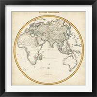 Framed 1812 Eastern Hemisphere