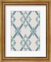 Framed Ornamental Pattern in Teal II