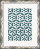 Framed Ornamental Pattern in Teal III
