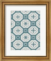 Framed Ornamental Pattern in Teal VI